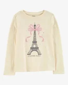 “J’Adore Paris” Long-Sleeve Top